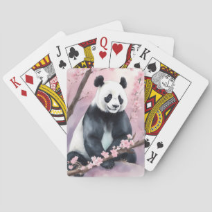 Jeu De Cartes Aquarelle Peinture Panda Ours