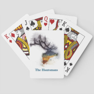 Jeu De Cartes Aquarelle personnalisée de cerf Buck