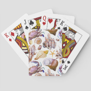 Jeu De Cartes Aquarelle Sea Life Motif 4