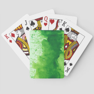 Jeu De Cartes aquarelle texture verte Cartes de Jeu Classique