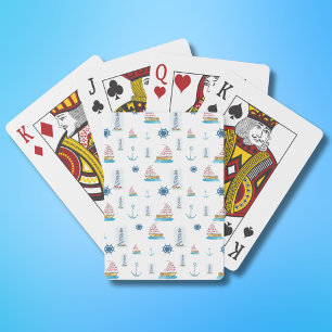 Jeu De Cartes Aquarelle Thème nautique