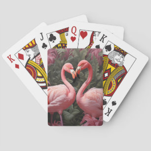 Jeu De Cartes Aquarelle Tropical Rose Flamant rose Romance