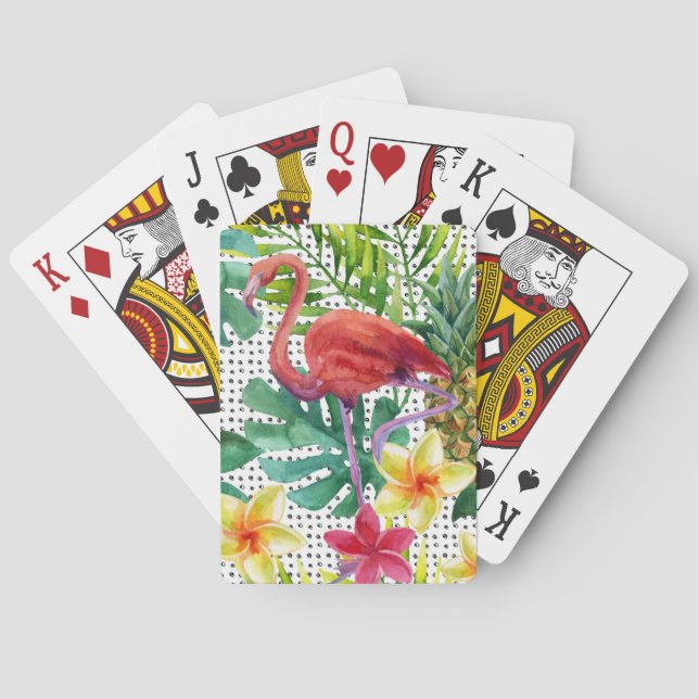 Jeu De Cartes Aquarelle tropicale (dos)
