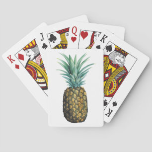Jeu De Cartes Aquarelle Tropicale Ananas