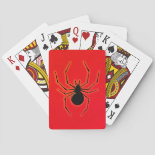 Jeu De Cartes Araignée noire Silhouette Line Art