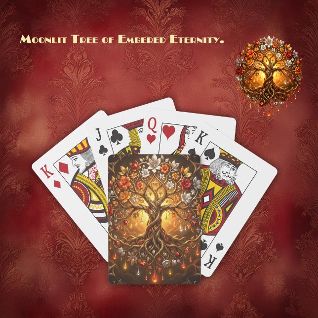 Jeu De Cartes Arbre au Clair de Lune de l'Éternité Embrasée (Créateur téléchargé)