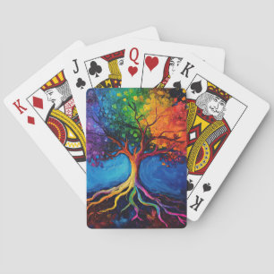 Jeu De Cartes Arbre coloré de la vie Racines Connaissance Sagess