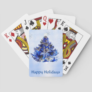 Jeu De Cartes arbre de Noël bleu
