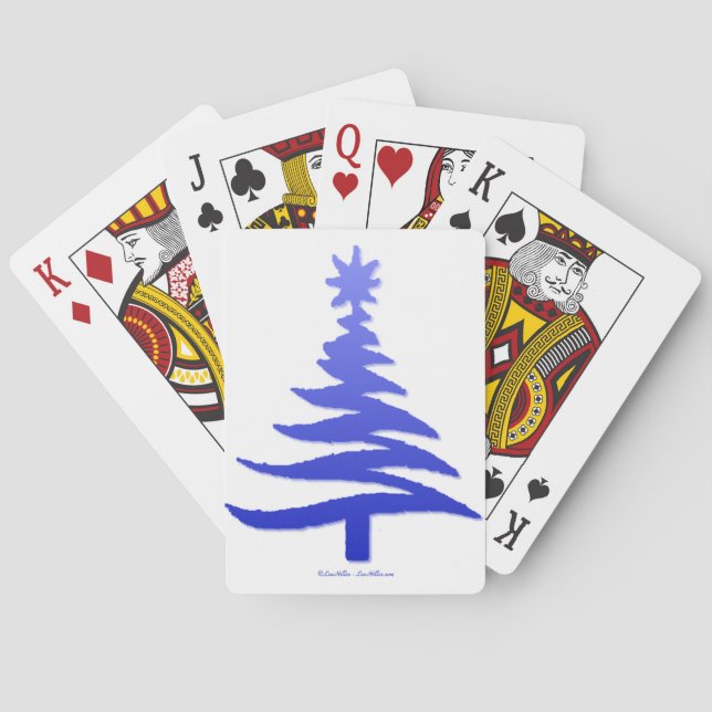 Jeu De Cartes Arbre de Noël Cobalt bleu (dos)