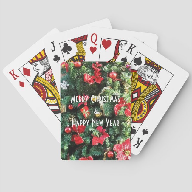 Jeu De Cartes Arbre de Noël décoré (dos)
