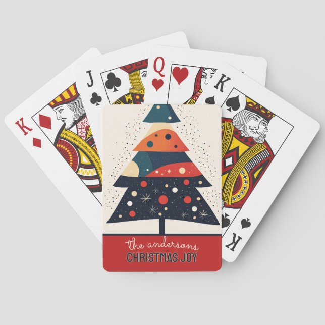 Jeu De Cartes Arbre de Noël personnalisable (dos)