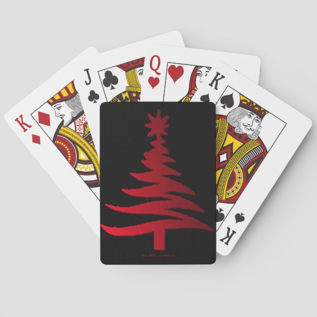 Jeu De Cartes Arbre de Noël Rouge (dos)