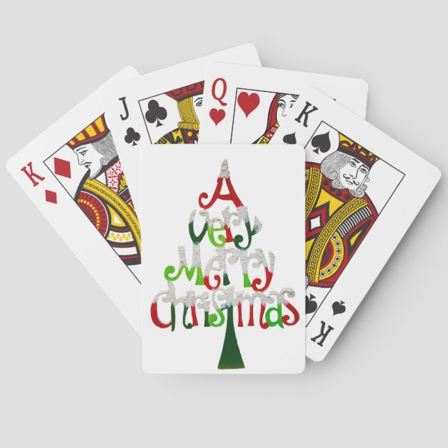 Jeu De Cartes Arbre de Noël très joyeux (dos)