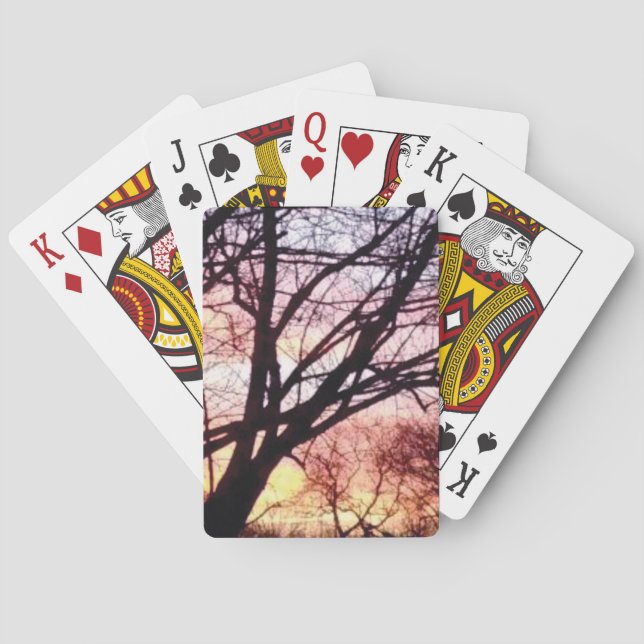 Jeu De Cartes Arbres - Lever de soleil hivernal (dos)