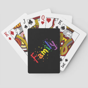 Jeu De Cartes Arc-en-ciel Confetti de famille en noir