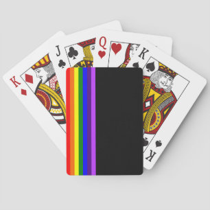 Jeu De Cartes Arc en ciel LGBTQ+ Drapeau de jeu élégant (noir)