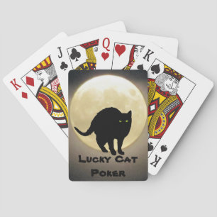 Jeu De Cartes Arching Black Cat et Moon Lucky Cat Poker