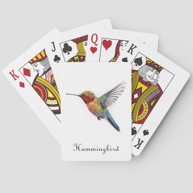 Jeu De Cartes Arcs-en-ciel : L'art des colibris, personnalisé (dos)
