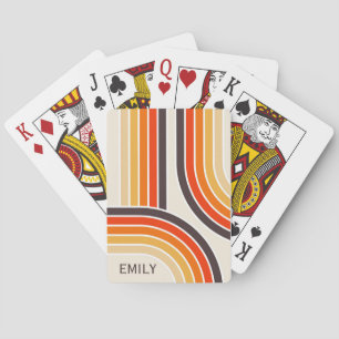 Jeu De Cartes Arcs et lignes rétro colorés