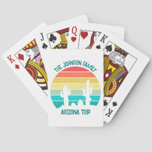 Jeu De Cartes Arizona Desert Cactus Sunset Personnalisé