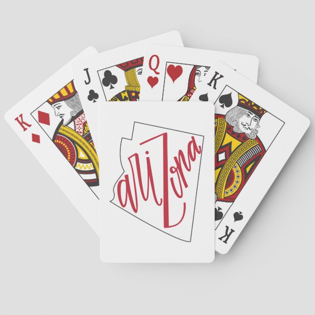 Jeu De Cartes Arizona | Design de typographie d'État (dos)