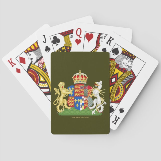 Jeu De Cartes Armoiries Anne Boleyn (dos)
