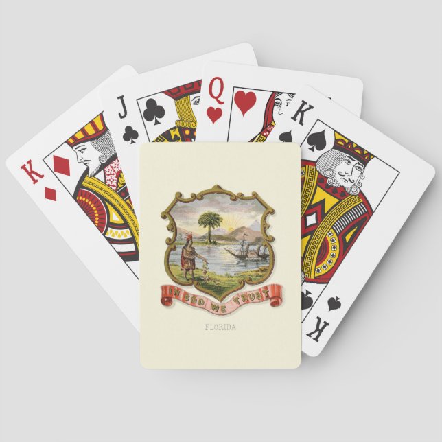 Jeu De Cartes Armoiries de l'État de Floride (1876) (dos)