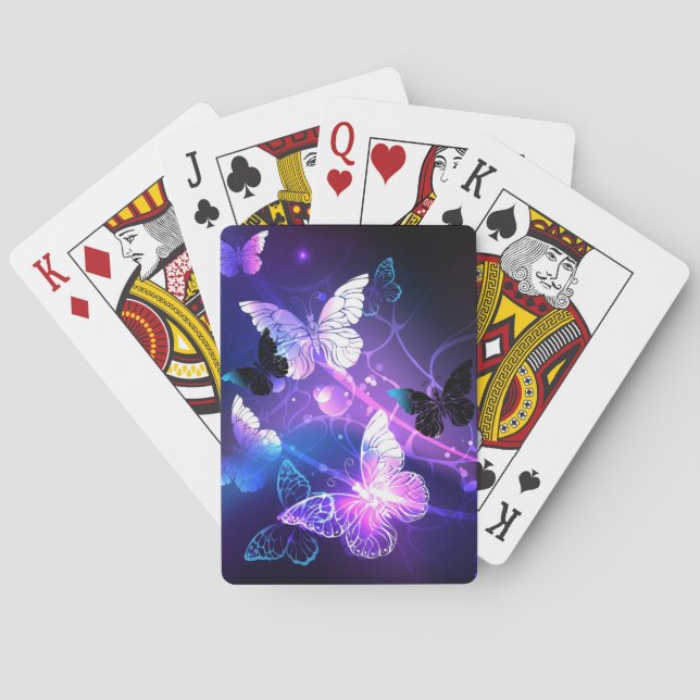 Jeu De Cartes Arrière - plan aux papillons de nuit (dos)