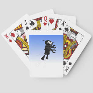 Jeu De Cartes Arrière - plan Black Flying Robot Blue Sky