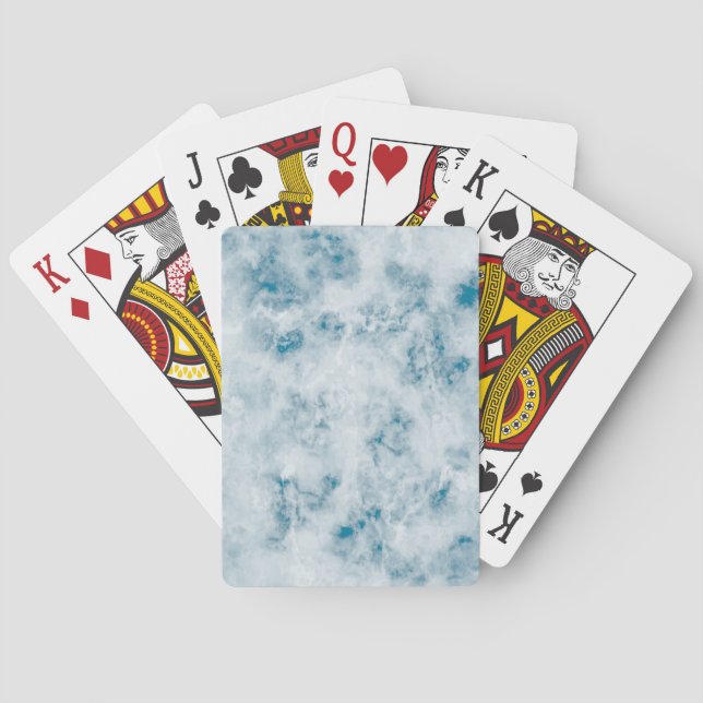 Jeu De Cartes Arrière - plan bleu de marbre de texture (dos)