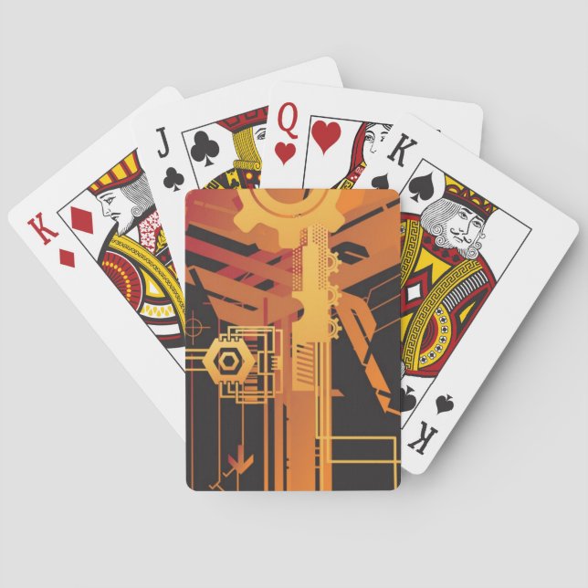 Jeu De Cartes Arrière - plan de demi-teinte technique (dos)