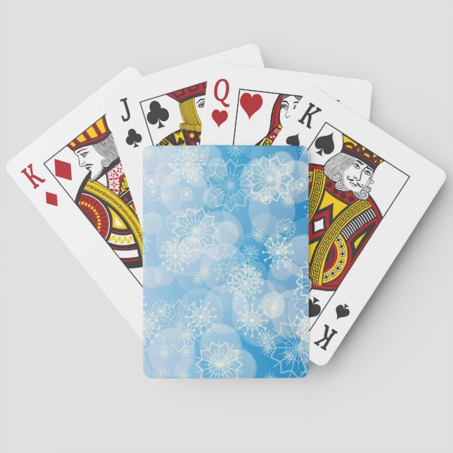 Jeu De Cartes Arrière - plan de snowflake vélo jouant aux cartes (dos)