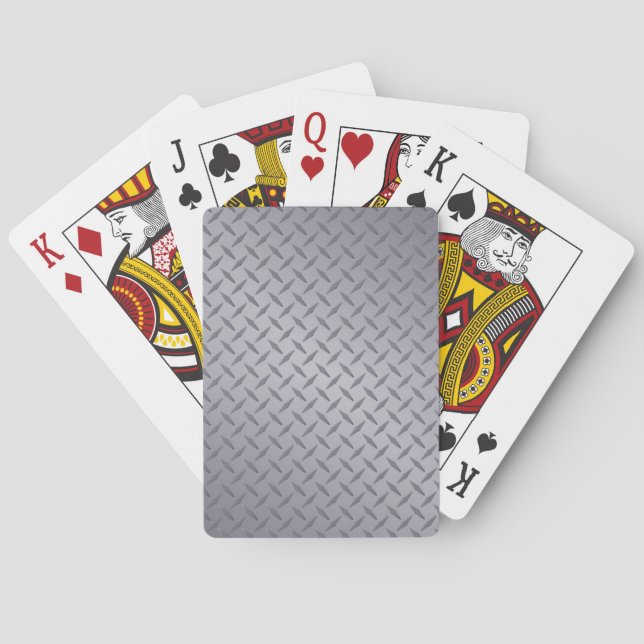 Jeu De Cartes Arrière - plan en acier gris profond de (dos)