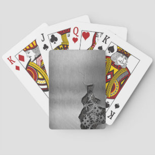 Jeu De Cartes Arrière - plan métallique avec dommages mécaniques