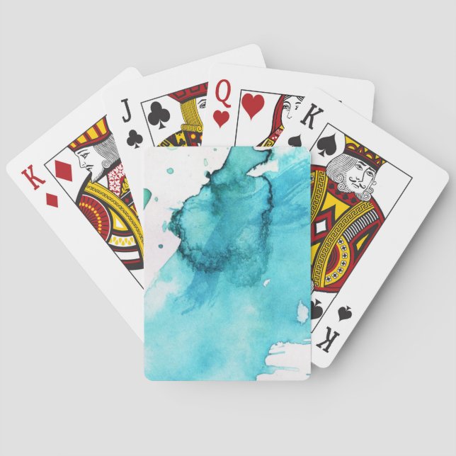 Jeu De Cartes Arrière - plan peint à la main 2 d'aquarelle (dos)