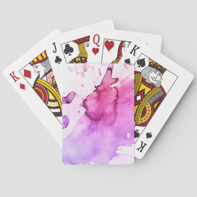 Jeu De Cartes Arrière - plan peint à la main d'aquarelle (dos)