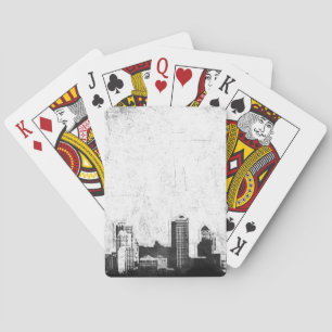 Jeu De Cartes Arrière - plan sale de ville en noir et blanc