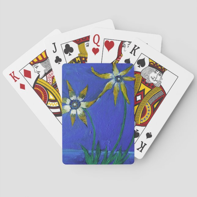 Jeu De Cartes Art à texture fleurie Classique Playing Cards (dos)