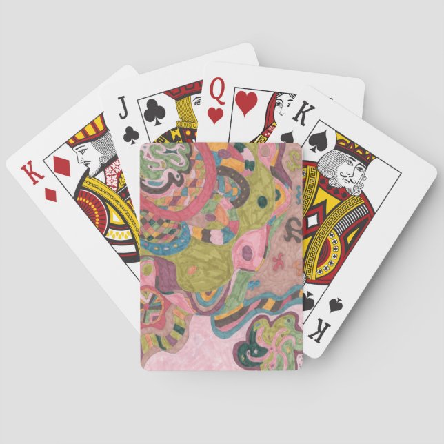 Jeu De Cartes Art Abstrait "Pink Mood" (dos)