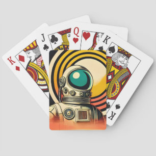 Jeu De Cartes Art d'atterrissage des astronautes du milieu du si