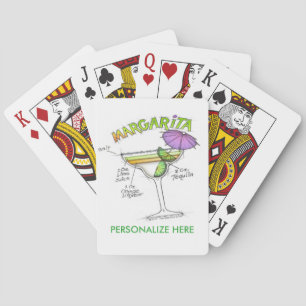 JEU DE CARTES ART DE COCKTAIL DE RECETTE DE MARGARITA