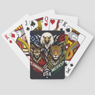 Jeu De Cartes Art de la nature Jaguar Cerf Aigle