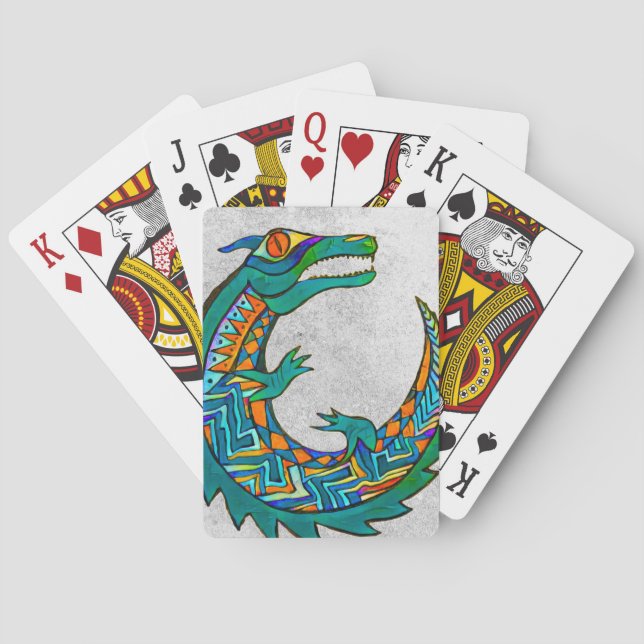 Jeu De Cartes Art de l'alligator tribal (dos)