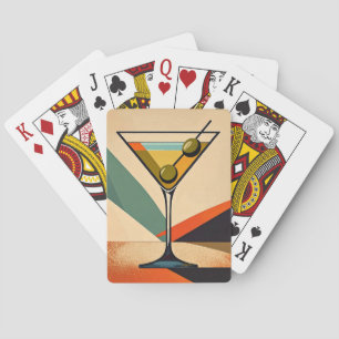 Jeu De Cartes Art de Martini en bloc de couleur moderne du milie