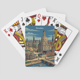 Jeu De Cartes Art de voyage vintage Dresde Allemagne