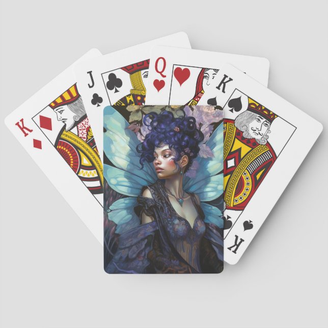 Jeu De Cartes Art d'Imaginaire Fée Noire Africain (dos)