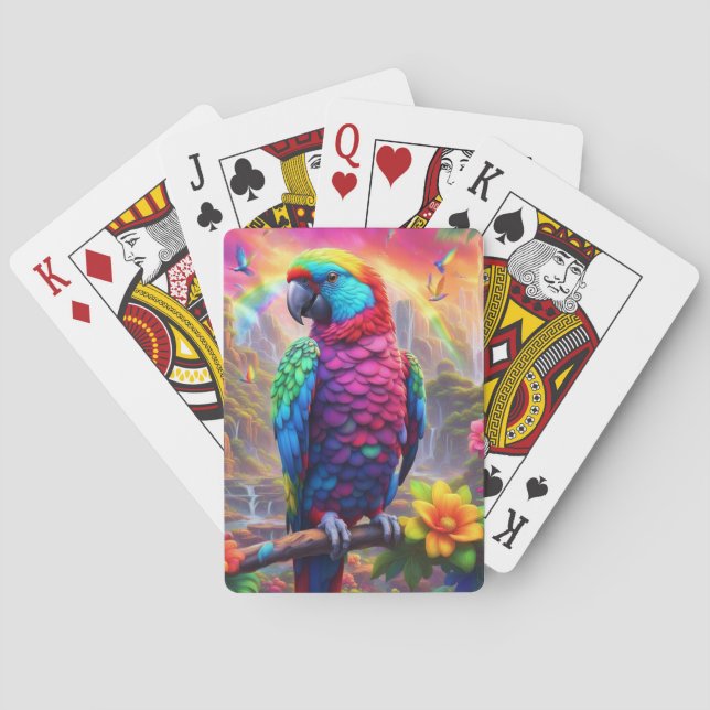 Jeu De Cartes Art du perroquet - Lecture de cartes (dos)