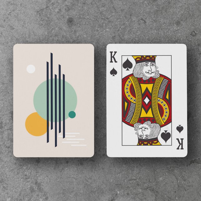 Jeu De Cartes Art géométrique abstrait rétro (Créateur téléchargé)