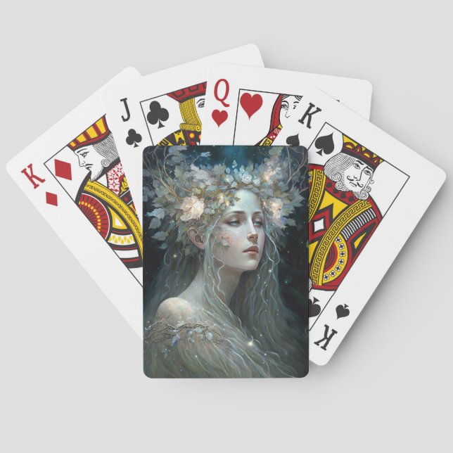 Jeu De Cartes Art Imaginaire de déesse d'argent (dos)