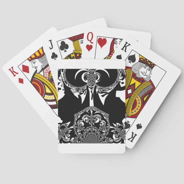 Jeu De Cartes Art noir et blanc africain (dos)